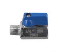 Pour mini robinet à boisseau sphérique construit en acier inoxydable 304 avec double joint pour une performance anti-fuite dans les applications d'eau et de gaz (1/4)