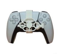 Pour mini roue de course 3D pour PS5 conçue pour la conduite d'immersion de jeu avec boîtier et cartographie de contrôle précise (blanc)