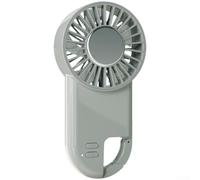 Pour mini ventilateur à clip avec refroidissement semi-conducteur pour un soulagement instantané, prise en charge de charge USB-C, 5 modes de vent et cellule d'alimentation durable de 1800 mAh (gris)