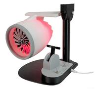 pour Mini Ventilateur Bureau Moteur Avion LED 2 Vitesses pour(Blue light) | Design moteur avion rÃ©aliste, 2 vitesses rÃ©glables, lumiÃ¨re LED dynamique, silencieux, pour idÃ©al bureau