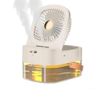 pour mini Ventilateur de Bureau 3 en 1 avec Fonction Brumisation et Éclairage Nocturne - Refroidisseur d'Air Silencieux pour Été - Design Pliable 27.5cm(2)