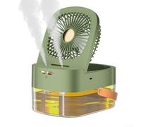 pour mini Ventilateur de Bureau 3 en 1 avec Fonction Brumisation et Éclairage Nocturne - Refroidisseur d'Air Silencieux pour Été - Design Pliable 27.5cm(1)