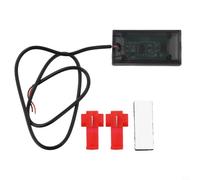 pour mini voltmètre numérique LED DC 7V-100V pour moto et véhicule électrique, affichage LCD avec alarme de surtension et de sous-tension, design simple à 2 câbles pour tester la tension de la