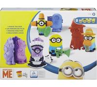 pour Minions en Folie avec 3 moules + 8 Pots Pate a Modeler + Accessoires - pour Play doh - Set creatif avec Carte
