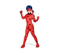Pour miraculous - deguisement ladybug enfant 9/11 ans - combinaison + gants et couvre bottes - set costume et accessoires avec carte tigre