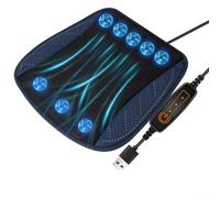 pour Mitsubishi ASX Coussin Siège Ventilé, avec 8 Ventilateurs, 3 Vitesses Réglables de Évent, Coussin de Siège Voiture Rafraîchissant en Soie Glacée(Blue)