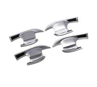 pour Mitsubishi pour Eclipse Cross Phev 2017-2024 Couvercle Poignée Porte Extérieure Voiture Couvercle Protection Cuvette Porte Garniture Autocollant(Cuvette De Porte Argent)