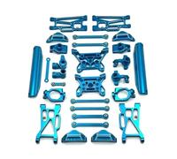 Pour MJX 10208 1/10 Avant Arrière Bras Oscillant Coupelle Direction Moyeu Pour Porte Biellette Tour D'amortisseur Ensemble RC Voiture Véhicules À Chenilles Mise À Niveau RC Coupelle Direction(Blue)