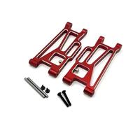 Pour MJX 10208 1/10 Bras De Suspension Inférieur Arrière En Métal Pour Bras Oscillant Voiture Télécommandée Pièces Et Accessoires De Mise À Niveau RC Jouets Accessoires(Red)