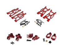 Pour MJX 10208V2 Big Foot Monster 1/10 Métal Bras Oscillant Assemblage Tasse Direction Télécommande Accessoires Voiture Pièces FuséE D'Essieu Rc(Red 2)