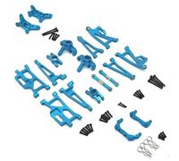 Pour MJX 14209 14210 1/14 Couple De Direction Métal Supérieur Inférieur Pour Bras Oscillant Support Corps Poteau Voiture Pièces Mise À Niveau Accessoires Parti RC(Blue)