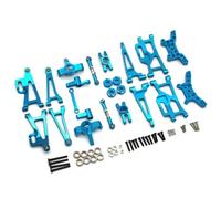 Pour MJX 14209 14210 1/14 Ensemble Biellettes Direction Bras Oscillants Métal Pièces Voiture Télécommandées Accessoires Mises À Niveau Remplacements Accessoires voitures RC(Blue)