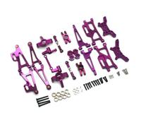 Pour MJX 14209 14210 1/14 Ensemble Biellettes Direction Bras Oscillants Métal Pièces Voiture Télécommandées Accessoires Mises À Niveau Remplacements Pièces Voiture RC(Purple)