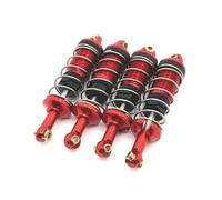 Pour MJX 14301 14302 1/14 4 Pièces Amortisseur En Métal D'huile RC Voiture Mise À Niveau Accessoires Remplacement Réparation Modification Pièces Améliorations RC(Red)
