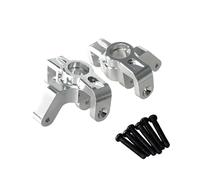 Pour MJX Pour Hyper Go 14209 14210 H14BM 1/14 Bloc Direction Tasse Télécommande Voiture Mise À Niveau Pièces Accessoires Pièces FuséE D'Essieu Rc(Silver)