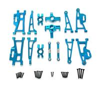 Pour MJX Pour Hyper Go 14209 14210 H14BM 1/14 Bras De Suspension Avant Bloc Direction Ensemble De Coupelles Pièces Et Accessoires De Voiture RC Mise À Niveau Remplacement RC Coupelle Direction(Blue)