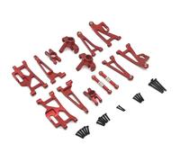 Pour MJX Pour Hyper Go 14209 14210 H14BM 1/14 Ensemble De Coupelles De Direction En Métal Pièces Et Accessoires De Voiture Télécommandée Mise À Niveau Remplacement RC Coupelle Direction(Red)
