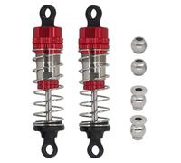 Pour MJX Pour Hyper Go 14210 H14BM 16208 16209 16210 H16BM 74 80 Mm Amortisseurs Métalliques Remplis D'huile Pièces Mise Niveau RC Monster Truck Modèles Amortisseurs RC(Red,80mm)