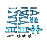 Pour Mjx Pour Hyper Go 14301 14302 1/14 Bras Oscillant Coupelle Direction Pièces Détachées Voiture Télécommandée Amélioration Métal Accessoires Voiture Rc(Blue)