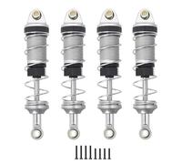 Pour MJX Pour Hyper Go 14301 14302 14303 1/14 RC Car Upgrade Part Absorbers Hole To Hole 60MM Metal Front Rear Hydraulic Oil Shock PièCes D'Amortisseur(Silver)