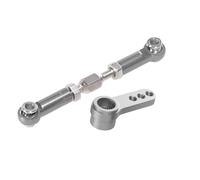 Pour Mjx Pour Hyper Go 16207 16208 16209 16210 H16 1/16 Amélioration La Biellette Direction Des Bras Servo La Tringlerie Direction Voiture Télécommandée RC Crawlers Pièces(Gray)