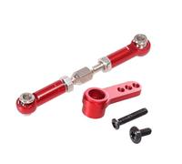 Pour MJX Pour Hyper Go H16 B16BM H16PL 16207 1/16 25T Bras De Servo, Palonnier, Biellette De Direction Voiture RC Pièces De Mise À Niveau Composants(Red)