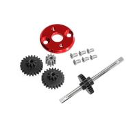 Pour MN 78 Pour MN82 1/12 Boîte Vitesses Métal Ensemble D'engrenages Transmission Pignon Moteur 370 Support Moteur Accessoires Pièces Rechange Voitures RC RC Pièces De Bricolage(Red)