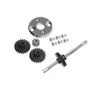 Pour MN 78 Pour MN82 1/12 Boîte Vitesses Métal Ensemble D'engrenages Transmission Pignon Moteur 370 Support Moteur Accessoires Pièces Rechange Voitures RC RC Pièces De Bricolage(Silver)