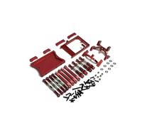 Pour MN D90 Pour MN98 Pour MN99S 1/12 Métal Châssis Biellette Direction Servo Support Amortisseur Poutre Ensemble Accessoires Voiture RC Mises Niveau Remplacements RC Pièces De Bricolage(Red)