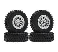 Pour MN D90 Pour MN98 Pour MN99S Pour MN82 Pour WPL C14 C24 C34 B14 B24 Pneus 70 Mm Voiture RC Pièces Et Accessoires Pour Améliorations Pièces Rechange(Silver)