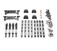 Pour MN Pour MN168 Pour MN78 1/12 Modèle Télécommande Voiture Pièces Métalliques Mise À Niveau Tige Suspension Siège Suspension Cadre Ensemble PièCes Rc(Black)