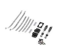 Pour MN Pour MN82 LC79 1/12 RC Voiture Mise À Niveau Essieu Arrière Pièces Fixation Amortisseur Ressort Plaque D'acier Accessoires Métalliques PièCes Rc(Black)