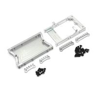 Pour MN Pour MN98 D90 D91 D96 99S Poutre Arrière Compartiment Boîtier Direction Support D'amortisseur Voiture Sur Chenilles RC Camion Amélioré Métal Pour Buggy PièCes Rc(Silver)