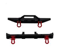 Pour MN128 Pare-chocs Avant Et Arrière En Alliage D'aluminium Voiture RC Avec Boucle De Remorque De Mise À Niveau Réparation Et Remplacement Pare-chocs Pièces(Black)