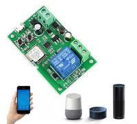 Pour module de relais intelligent compatible EWELINK 5 V 32 V avec modes de verrouillage automatique pour contrôle de groupe indépendant et activation vocale via et pour l'application EWELINK (5 V/7