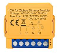 Pour module de variateur d'intensité ZigBee pour boîtiers électriques standard, prend en charge la double commutation sans câblage supplémentaire, compatible AC120V et AC230V (1 gang)