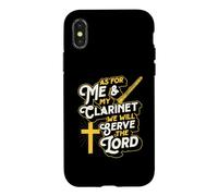 pour Moi et ma Clarinette, Nous servirons Le Seigneur chrétien Coque pour iPhone X/XS