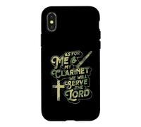 pour Moi et ma Clarinette, Nous servirons Le Seigneur chrétien Coque pour iPhone X/XS