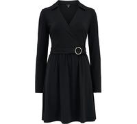 Pour Moi Pour Moi Black Bria Belted Slinky Stretch Dress Black 10