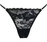Pour Moi Pour Moi Black G-String For Your Eyes Only High Waist Crotchless Thong