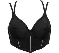 Pour Moi Pour Moi Black Non Padded Sydney Double Strap Underwired Longline Bikini Top