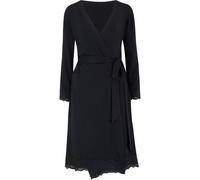 Pour Moi Pour Moi Black Sofa Loves Lace Jersey Wrap Gown Black 8