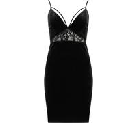 Pour Moi Pour Moi Black Velour Lace Trim Chemise