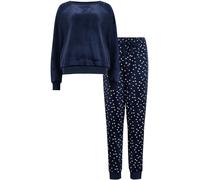 Pour Moi Pour Moi Blue Cosy Fleece Sweatshirt and Jogger Pyjamas Set