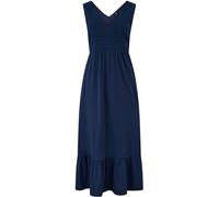 Pour Moi Pour Moi Blue Crochet Bodice 100% Cotton Slub Midi Dress Blue 10