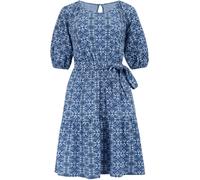 Pour Moi Pour Moi Blue Sienna Short Sleeve Tie Waist Pointelle Jersey Dress Blue 10