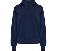 Pour Moi Pour Moi Blue The Softest Off Duty Relaxed Collared Sweatshirt