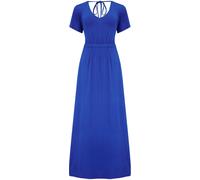 Pour Moi Pour Moi Blue Tie Back Jersey Maxi Dress with Viscose Blue EU 48 (UK 20)