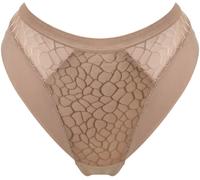 Pour Moi Pour Moi Brown Geo Sculpt High Leg Midi Knickers