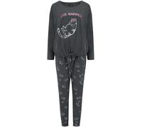 Pour Moi Pour Moi Grey Jersey Cotton Cat Pyjamas Set